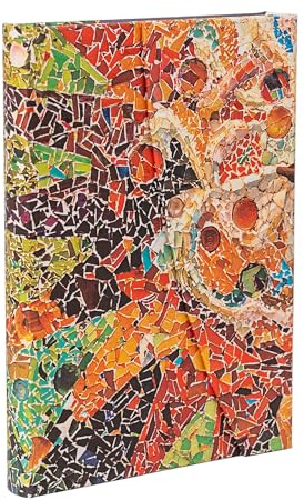 Gaudi’s Sun (Gaudi’s Mosaics) Midi Lined Hardback Journal (Wrap Closure)