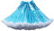 PhilaeEC Frauen Tüll Petticoat Tutu Party Multi-Layer Puffy Cosplay Tanz Rock(Blau+Weiß)