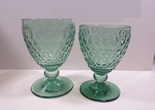VILLEROY BOCH BOSTON GRÜN SET 8 GLÄSER (4 WASSER GLÄSER 022 - 4 WE