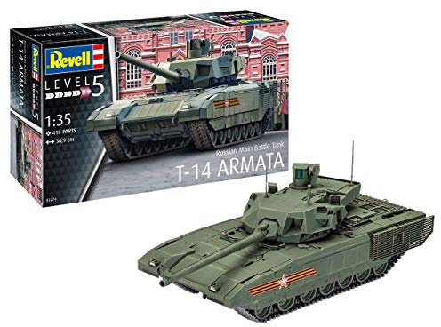 Revell 03274 Modellbausatz Russian Main Battle Tank T-14 AR im Maßstab 1:35, Level 5