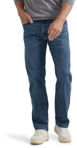 Wrangler - Mens Jeans - Regular Straight Fit - Authentics - Dark Stonewash