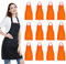 Kochschürze, 12 Stück, Unisex, Schürzen, Orange, mit 2 geräumigen Taschen, maschinenwaschbar für Küche, Basteln, Grillen, Zeichnen