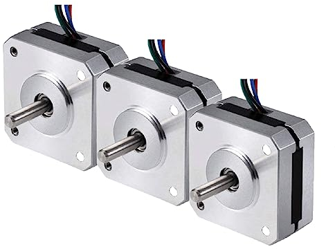 Nema 17 Schrittmotor, 3 Stück Nema 17 Schrittmotor 1A 13Ncm (18.4 oz.in) Haltemoment 4-Lead 1,8 Grad 42 * 42 * 20mm Motor für 3D-Drucker CNC fräsmaschine