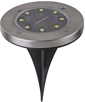 GLOBO LIGHTING LED Garten Solarleuchte Flach, Spot Solar, Bodenleuchten, Außen, LED Spots, Wasserdicht 2er SET