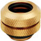Corsair Hydro X Serie XF Hardline 12mm OD Fittings, Viererpack (G1/4 Zoll BSPP Anschlussgewinde, Solide Messing Beständigkeit, Doppel-O-Ring Design, Kompatibel Mit Zusätzlichen Hydro X Adaptern) Gold
