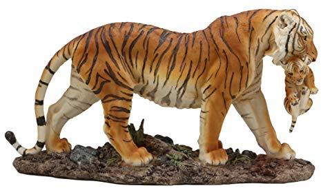 Ebros Dekofigur / Dekofigur, Motiv: bengalischer Tiger, Tigermutter, indischer Dschungel-Tiger, ca. 36 cm breit, groß, naturgetreu