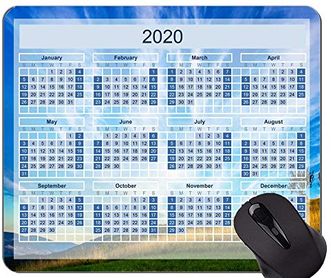 2020 Kalender Hd Font Gaming Mauspad, Prairie Mountain Peak thematische Mauspads