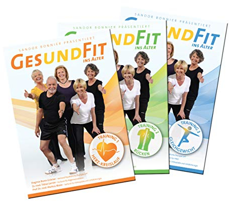 Gesund Fit ins Alter - 3 x DVD - Das komplette Senioren-Trainingsprogramm für 'Herzkreislauf' / 'Rücken' / 'Gleichgewicht' - offizielles Training vom Verband Physikalische Therapie-VPT Deutschland