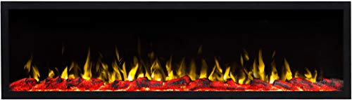 AFLAMO PRIDE S- Caminetto elettrico da parete, senza funzione di riscaldamento, profondo solo 12,8 cm. (153x42x12,8)