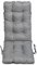 SuperKissen24. Stuhlkissen Sitzkissen und Rückenkissen für stühle - 48x123 cm - Outdoor und Indoor - grau