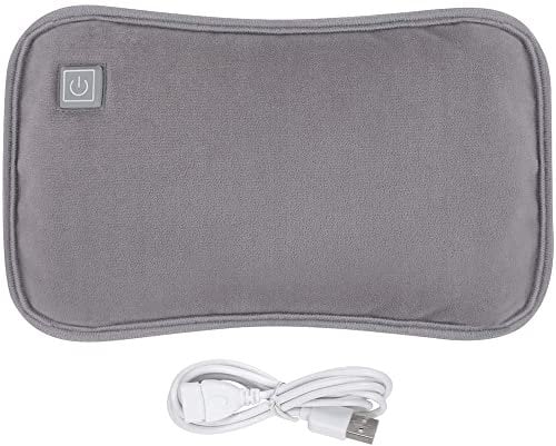 Rechargeable Hot Water Bottle Portable Electric USB Hot Water Bag with Plush Cover Winter Hand & Feet Warmer Hot Water Pouch for Menstrual Cramps or Muscle Aches & Back Pains Xmas Gifts