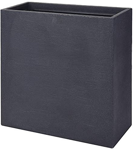 URBNLIVING Vaso rettangolare grande per piante da interno ed esterno (grigio scuro)