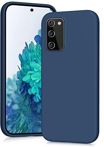YATWIN Coque pour Samsung Galaxy S20 FE, Housse en Silicone Doux avec Découpes Précises pour Caméra, Design Ultra Mince, Protection 360° à Bords Surélevés - Bleu