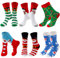 Lounwee Weihnachten Socken für Damen Frauen - Baumwolle Crew Weihnachtssocken 6 Paar 35-42