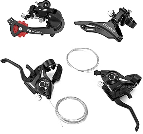 Juego De Palanca De Cambios De Freno, con cables internos, desviador delantero y trasero para bicicleta, palanca de cambio de freno para bicicleta de montaña MTB de 3 x 7 velocidades