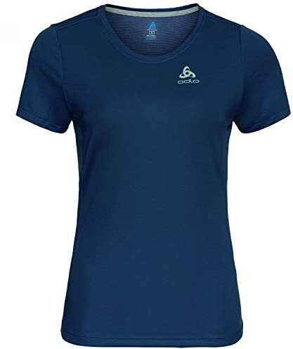 Odlo Wandershirt Damen F-Dry I Funktionsshirt Wandern Atmungsaktiv Wanderoberteil T-Shirt I Damen