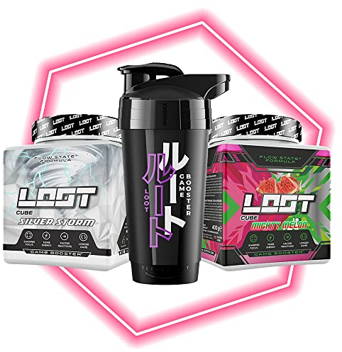LOOT - Premium Game Booster Silver Melon Bundle | Energy Drink mit Flow-State Formel | 2x 50 Servings (400g) mit Koffein | 20 hochdosierte Inhaltsstoffe | Ausdauer