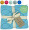 nidito Premium Bio-Baby-Decke Mädchen & Jungen/Bio-Baumwoll-Decke Baby, 90x100 cm, 100% Bio-Baumwolle, Blau, Türkis, Wolldecke ideal als Erstlings-/ Kuscheldecke (Himmelblau)