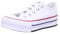 CONVERSE Chuck Taylor All Star EVA Lift Canvas Platform Sneaker, White/Garnet/Navy, 34 EU