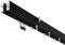 DécoProfi Gardinenstange Innenlauf 2-läufig Set Short rechteckig Schwarz/Verchromt I Länge: 400cm Aluminium für Wandmontage I Als Gardinenschiene & Vorhangstange geeignet
