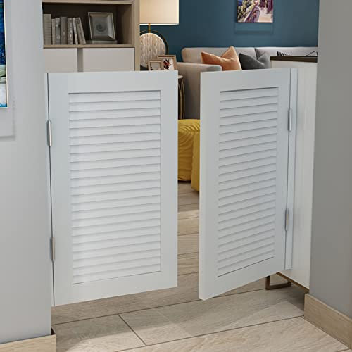 Portes Battantes Portes de Café en Bois,Persienne Porte de Saloon Western,Café Bar Cuisine Entrée Restaurant Cloison Intérieure Décoration,Charnières Inclus,Personnalisable (W70xH70cm(28x28in))