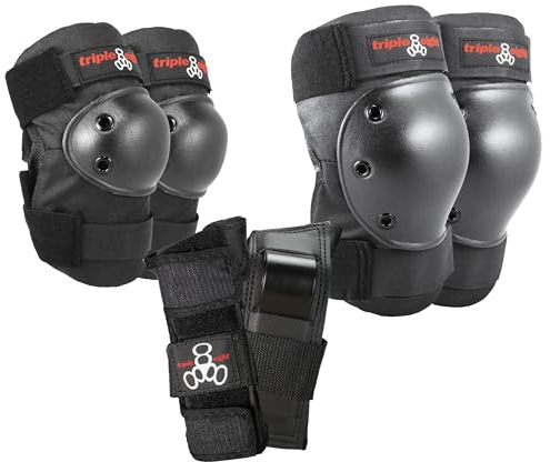Triple Eight Saver Series 3-teiliges Pad-Set für Skateboard, Inlineskating, Rollschuhlaufen und Radfahren