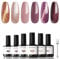 modelones Cat Eye Gel Nail Polish Set, Glitter Set Magnetic Polishes Dark Purple Gold Shiny Chrome Diamond DIY Manicure KitAnnual Limited Edition, Chrome,Gold,Pink,Purple, Pack of 1