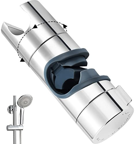 Shower Head Holders, BBLIKE Hand Shower Bracket Replacement 16-19MM Adjustable Replacement Shower Holder Chrome Plated Shower Bracket (16-19mm), Grey