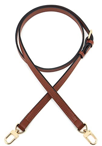 ZOUIQSS Correa de cuero para bolsa, correa cruzada ajustable de repuesto, correas de hombro para bolsas pequeñas Speedy Favorite MM Nano Pochette Metis con herrajes dorados, Wide1.5CM,0.59IN
