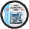 All Ride Lenkradbezug LKW - Lenker mit Durchmesser 44-46CM - Gummi - Anti-Rutsch Textur Schwarz/Holz