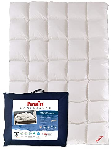 PARADIES Daunendecke 155x220 cm - Safina 100-100% Gänsedaunen Ganzjahresdecke, Öko-Tex Zertifiziert Standard 100 Klasse 1, Bettdecke Daunen