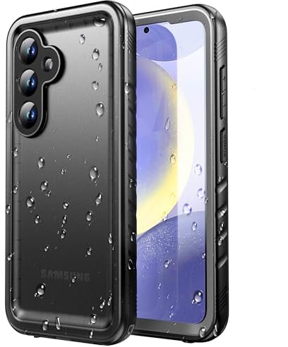 SPORTLINK Cover per Samsung Galaxy S24 Impermeabile - 360 Full Body Armor Protettiva S24 Case [IP68 Waterproof] [6FT Antiurto] Custodie Antipolvere Subacquea con Fotocamera/Schermo Protezione-Nero