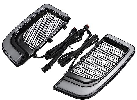 X AUTOHAUX Motorrad LED Verkleidung Untere Gitter Blinker Licht für Harley