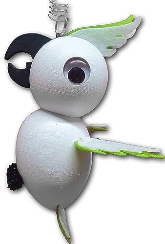 SeleXions Schwingfigur Kakadu farbige Flügel, ca. 16cm, Holz