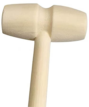 2pcs Mini Hammer, Mini Wooden Hammers Mallets, Crab Mallet Wood Hammer for Chocolate, Small Multi-Purpose Hardwood Cracking Tool Beating Gavel for Lobster, Seafood, Shellfish, Crafts