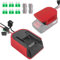 2Packs Power Wheel Adapter for Einhell 18V Battery Series with Fuse, Switch and Wire Clamp, 6 Piece 30 A Fuse, 14 AWG Wire Battery Converter Connector DIY for RC Toys, Robotics, Truck