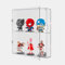 UoYeet Acryl-Display-Box für Wandmontage und Desktop-Präsentation, 2-stufiger transparenter Vitrinenschrank für Mini-Spielzeug, Pop-Figuren, staubdichte Aufbewahrungsvitrine für Sammlerstücke