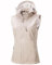 33,000ft Women's Lightweight Softshell Gilets with Hood Sleeveless Jacket Waterproof Windproof Vest Lady's Fleece Lined Vest with 5 Zip up Pockets Light Khaki M