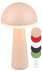 lightling LED Tischlampe Florian in der Farbe Sand, inklusive Ladestation, Lichtfarbe einstellbar, Sensordimmer, Akkubetrieb mit USB-C Anschluss, IP54 Outdoor, Ø 16 cm, Höhe 31 cm, Druckguss Aluminium