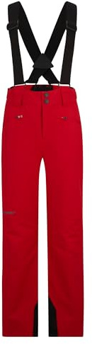 Ziener Kinder AXI Ski-Hose/Schnee-Hose | wasserdicht, Träger, PFC frei, red Salsa, 164