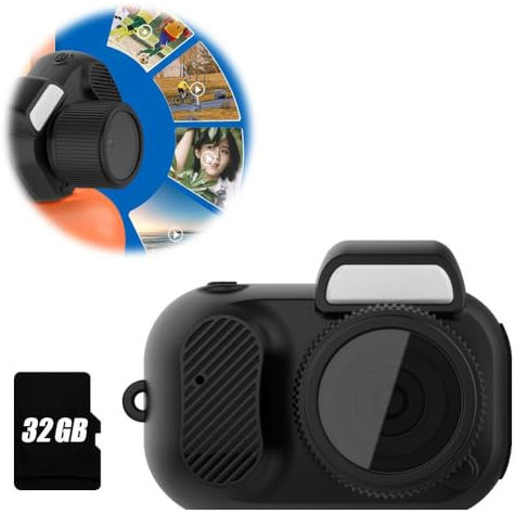ZIRYXQ Porte-clés d'appareil photo portable Mini HD 160 degrés Cadeau d'anniversaire ami prise de vue Objectif X8D8 Simple Angle d'utilisation
