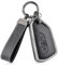 OFF WE GO Coque de Clé Voiture Etui Cles en Cuir Coque Protection Clé Voiture pour VW Golf 8/7/5/R/MK8 Cupra Born Formentor Seat Leon Ateca Tarraco Skoda Octavia Voiture Clé à Télécommande Étui, Noir