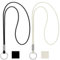 Nezyo 2 Stück Schlüsselband Lang Lanyard Schlüsselanhänger Umhängeband Lanyard Schlüsselband Schlüsselkette Band mit Ring für Schlüssel Ausweis Handy Kamera Lanyard(Schwarz, Beige)