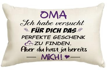 Artoid Mode Geschenk Für Oma Kissenbezug, 30x50 cm Beste Oma Geburtstagsgeschenke Von Enkelin Enkel Muttertag Kissen Liebe Cushion Cover Deko