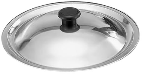Cabilock Pot Lid Replacement Universal Pan Cover Large Size for Boiling Frying and Steaming Stainless Steel Random Style