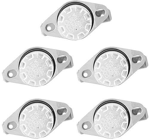 5 Pack KSD301 Temperaturregelschalter 250 V 10a Normalerweise öffnen Thermostat für eine Zuverlässige Thermische Behandlung (40℃) (45℃) (50℃) (55℃) (60℃) (65℃) (70℃) (75℃) (80℃) (85℃) (90℃) (95℃)