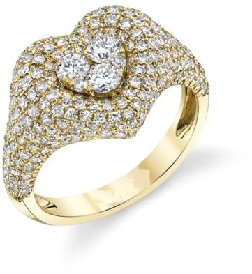 Ring Ringe Damen Bijouterie Herren Iced Out Bling Micro Pave Funkelnder Bling Hochzeit Verlobung Herzförmiger Ring Für Frauen Rock Hip Hop Schmuck Mode 6 Gold-Farbe