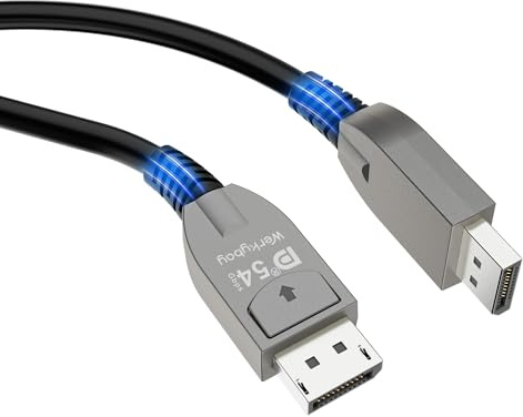 Werkybay 16K Displayport Kabel 1.5m,DP 2.1 Kabel, 54Gbps VESA-zertifiziert [16K 10K@60Hz, 8K@120Hz,4K@240Hz] mit HDR, FreeSync, G-Sync, HDCP, für PC, HDTV, Gaming Monitor, Laptop, Grafik