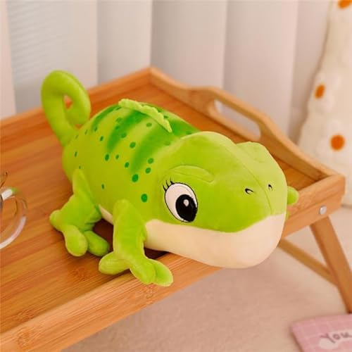 wiroouia Chamäleon Plüschtier 30CM Eidechsenpuppe Weiche Chamäleon Kuscheltier Simulation Echse Stofftier Süßes Cartoon Chamäleon Puppe Perfekte Spielgefährten Geschenke für Kinder