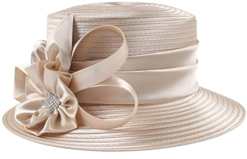 Neueste Frauen Satin Tuch Kirche Hut Elegante Fotografie Hut Mode Weibliche Bankett Fascinator Hochzeit Formale Hüte